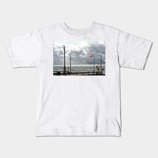 Bad weather sweeping over the Isle of Arran and Claonaig, Scotland Kids T-Shirt